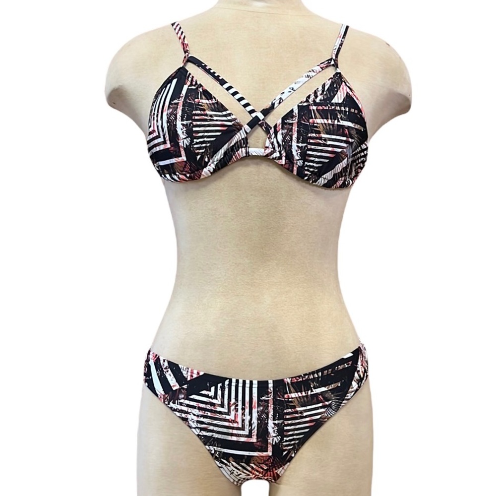 Express Bikini Swimsuit Black Print Triangle S Small New